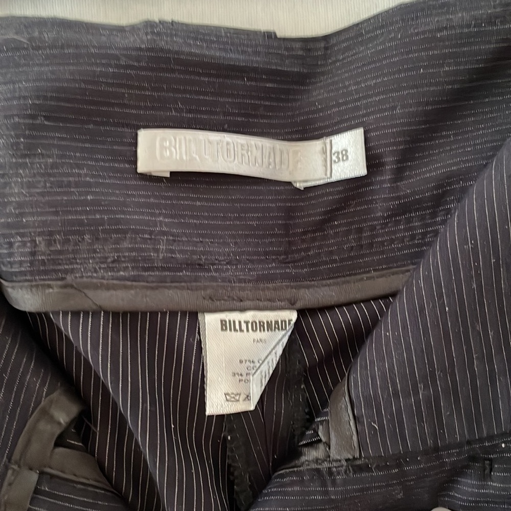 FRENCH MADE PINSTRIPE BERMUDA SHORTS BY BILL TORNADE - Picture 7 of 7